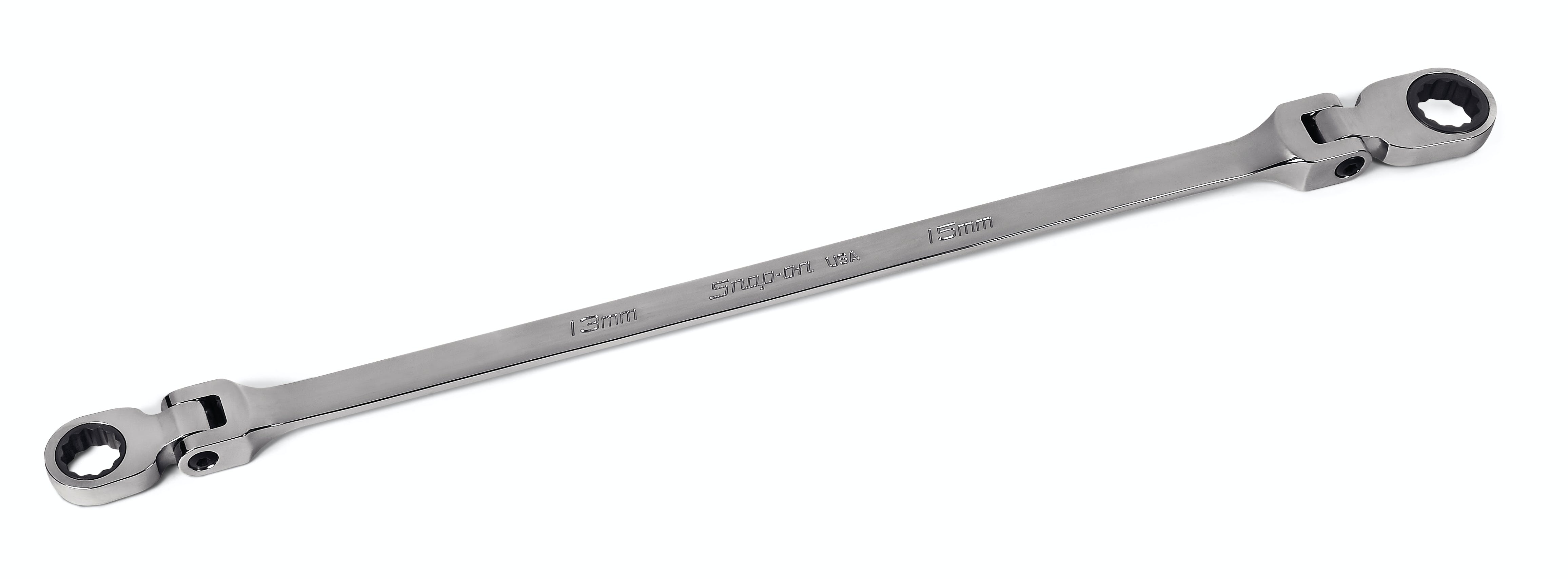 13 and 15 mm 12-Point Metric Flank Drive® Double Flex Ratcheting Box Wrench | XFRM1315 13 and 15 mm 12-Point Metric Flank Drive® Double Flex Ratcheting Box Wrench | XFRM1315